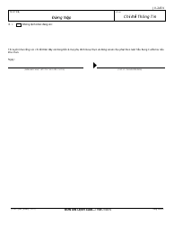 Form JV-245 V &quot;Request for Restraining Order - Juvenile&quot; - California (Vietnamese), Page 4
