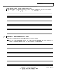 Form CH-600 Request to Modify/Terminate Civil Harassment Restraining Order - California, Page 2