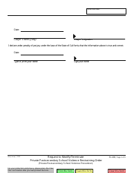 Form SV-600 Request to Modify/Terminate Private Postsecondary School Violence Restraining Order - California, Page 3