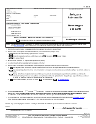 Document preview: Formulario FL-306 S Solicitud Para Aplazar Fecha De Audiencia - California (Spanish)