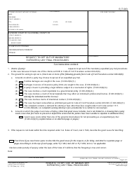 Form EJT-003 Request to Opt out of Mandatory Expedited Jury Trial Procedures - California
