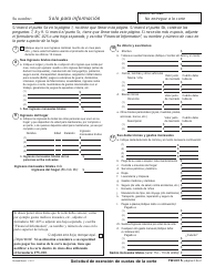 Formulario FW-001 S Solicitud De Exencion De Cuotas De La Corte - California (Spanish), Page 2
