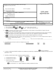 Formulario FL-270 S Respuesta a La Peticion De Custodia Y Manutencion De Hijos Menores - California (Spanish)