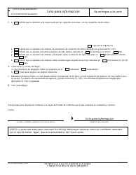 Formulario FL-270 S Respuesta a La Peticion De Custodia Y Manutencion De Hijos Menores - California (Spanish), Page 2