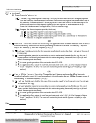 Form APP-110 Respondent&#039;s Notice Designating Record on Appeal (Limited Civil Case) - California, Page 4