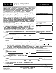 Document preview: Form FW-001-GC Request to Waive Court Fees (Ward or Conservatee) - California