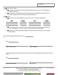 Form SV-120 Response to Petition for Private Postsecondary School Violence Restraining Orders - California, Page 4