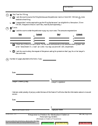 Form WV-120 &quot;Response to Petition for Workplace Violence Restraining Orders&quot; - California, Page 4