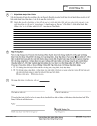 Form GV-120 V &quot;Response to Petition for Gun Violence Restraining Order&quot; - California (Vietnamese), Page 2