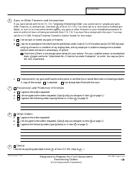 Form CH-120 Response to Request for Civil Harassment Restraining Orders - California, Page 2