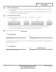 Form CH-120 V Response to Request for Civil Harassment Restraining Orders - California (Vietnamese), Page 4