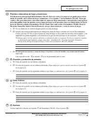 Formulario CH-120 S Respuesta a Solicitud De Ordenes De Restriccion Por Acoso Civil - California (Spanish), Page 2