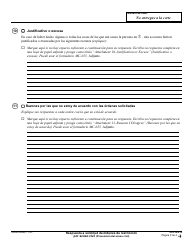 Formulario CH-120 S Respuesta a Solicitud De Ordenes De Restriccion Por Acoso Civil - California (Spanish), Page 3