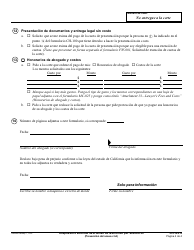 Formulario CH-120 S &quot;Respuesta a Solicitud De Ordenes De Restriccion Por Acoso Civil&quot; - California (Spanish), Page 4