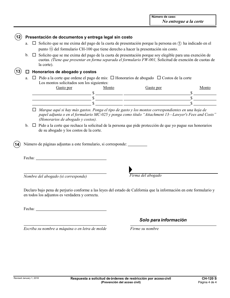 Formulario CH120 S Fill Out, Sign Online and Download Printable PDF