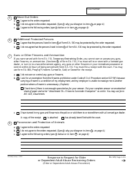 Form EA-120 Response to Request for Elder or Dependent Adult Abuse Restraining Orders - California, Page 2