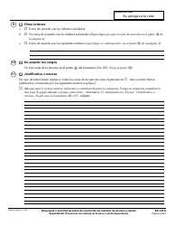 Formulario EA-120 S Respuesta a Solicitud De Orden De Restriccion De Maltrato De Anciano O Adulto Dependiente - California (Spanish), Page 3
