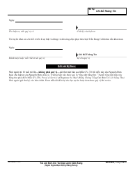 Form GV-720 V Response to Request to Renew Gun Violence Restraining Order - California (Vietnamese), Page 2