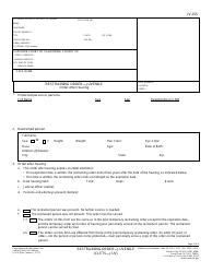 Form JV-255 Restraining Order - Juvenile - California