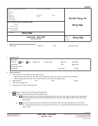 Form JV-255 V &quot;Restraining Order - Juvenile&quot; - California (Vietnamese)