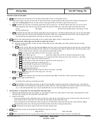 Form JV-255 V &quot;Restraining Order - Juvenile&quot; - California (Vietnamese), Page 2