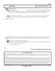 Form JV-255 V &quot;Restraining Order - Juvenile&quot; - California (Vietnamese), Page 3