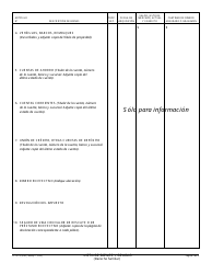 Formulario FL-142 S &quot;Lista De Bienes Y Deudas&quot; - California (Spanish), Page 2