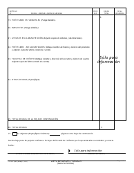 Formulario FL-142 S &quot;Lista De Bienes Y Deudas&quot; - California (Spanish), Page 4