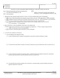 Formulario FL-157 S Adjunto a La Declaracion De Manutencion Del Conyuge O Pareja De Hecho - California (Spanish)