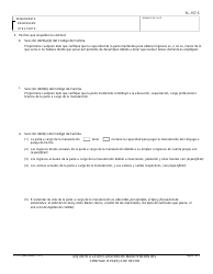 Formulario FL-157 S Adjunto a La Declaracion De Manutencion Del Conyuge O Pareja De Hecho - California (Spanish), Page 2