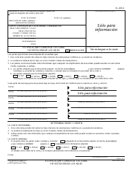 Document preview: Formulario FL-355 S Estipulacion Y Orden De Custodia Y/O Visitacion De Los Hijos - California (Spanish)
