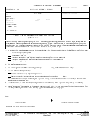 Form APP-012 Stipulation of Extension of Time to File Brief (Civil Case) - California