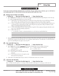 Form EA-110 V Temporary Restraining Order - California (Vietnamese), Page 2