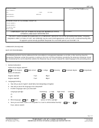 Form INT-140 &quot;Temporary Use of a Noncertified or Nonregistered Spoken Language Interpreter&quot; - California