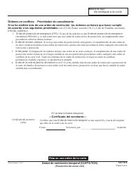 Formulario CH-110 S Orden De Restriccion Temporal - California (Spanish), Page 6