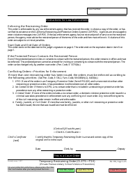 Form SV-110 Temporary Restraining Order - California, Page 5