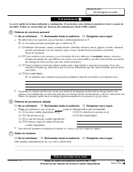 Formulario EA-110 S &quot;Orden De Restriccion Temporal&quot; - California (Spanish), Page 2