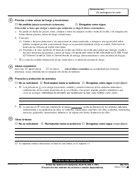 Formulario EA-110 S &quot;Orden De Restriccion Temporal&quot; - California (Spanish), Page 3