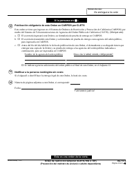 Formulario EA-110 S &quot;Orden De Restriccion Temporal&quot; - California (Spanish), Page 4