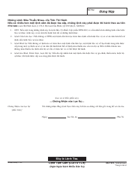 Form CH-110 V Temporary Restraining Order - California (Vietnamese), Page 6