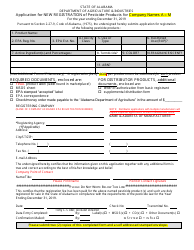 2019 Alabama Application for New Registration of Pesticide Products for ...