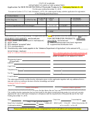 Application for New Registration of Pesticide Products for Company Names a - M - Alabama