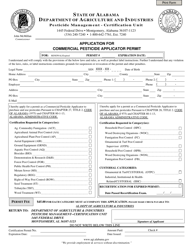 &quot;Application for Commercial Pesticide Applicator Permit (Renewal)&quot; - Alabama