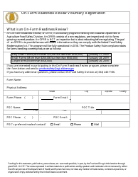 Document preview: On-Farm Readiness Review Voluntary Registration Form - Alabama