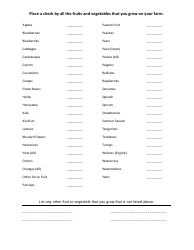 Farm Inventory Survey Form - Alabama, Page 2