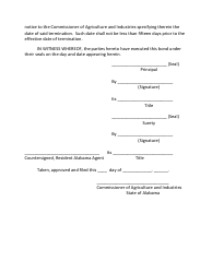Bond for Custom Application of Pesticides - Alabama, Page 2