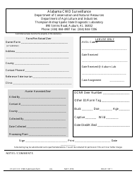 Document preview: Form CF.ACC.5.3 Alabama Cwd Surveillance - Alabama