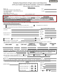 Document preview: Application for Professional Services License - Structural Pest Control - Alabama