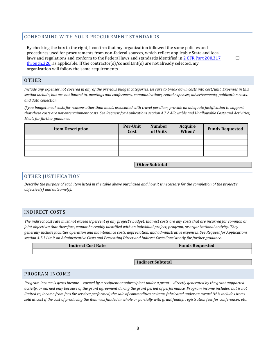 Scbgp Project Profile Template - Alabama, Page 8