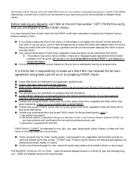 Farmers Agreement Form - Alabama, Page 2